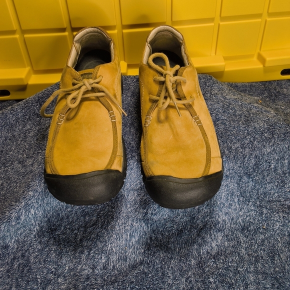 KEEN Portsmouth II Shoes Mens Size 12 Light Brown Leather Lace Up